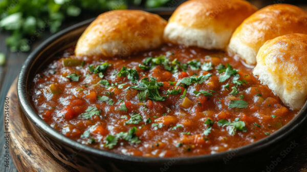 Pav Bhaji with 2 Buns